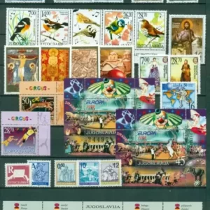 Yugoslavia 2002 (Michel #3057-3102), complete year collection MNH **