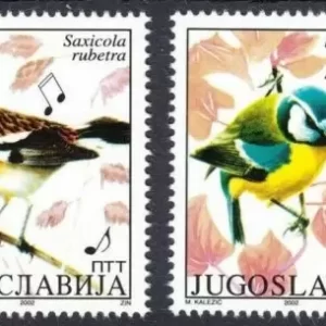 Yugoslavia 2002 stamps Fauna / Singing birds set MNH