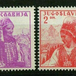 Yugoslavia Kingdom year 1937 - National costumes set stamps MNH**