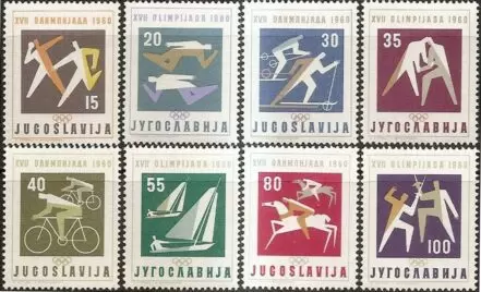 Yugoslavia year 1960 Olympic Games Rome Italy Complete set MNH**