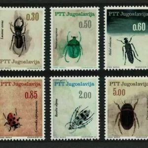 Yugoslavia year 1966 Fauna Insects postage stamps