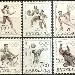 Yugoslavia year 1968 stamps - Summer Olympic Games Mexico full set