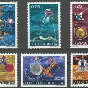 Yugoslavia year 1971 stamps - Space Exploration full set