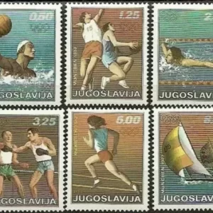 Yugoslavia year 1972 Olympic Games Munich Complete stamps set MNH