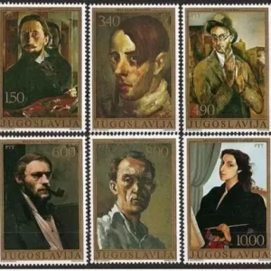 Yugoslavia year 1977 Art - portraits full set