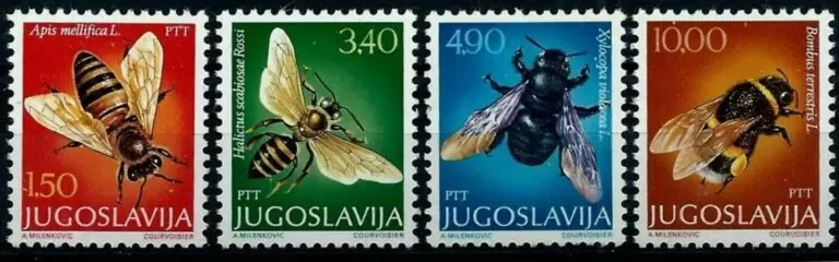 Yugoslavia year 1978 Fauna stamps - Bees full set