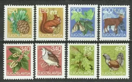 Yugoslavia year 1979 stamps Fauna Flora set