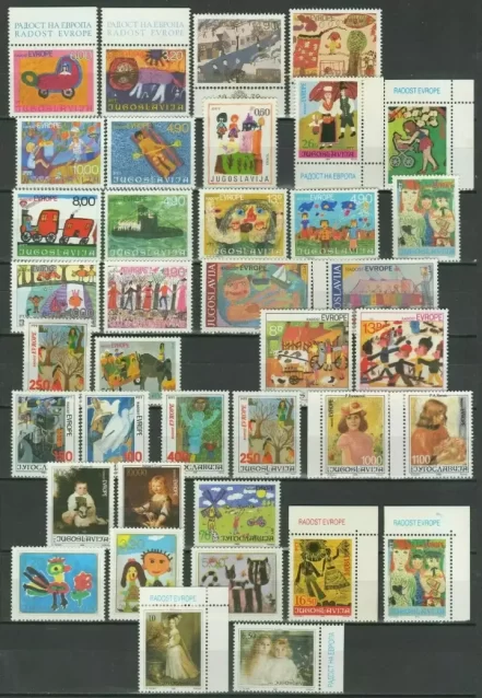 Yugoslavia year 1980/1990 stamps Joy of Europe - Children art