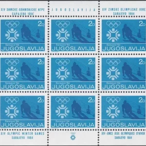 Yugoslavia year 1983 Winter Olympic Games - Sarajevo Charity MNH**