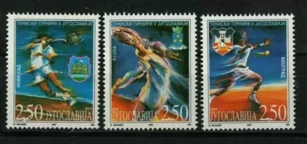 Yugoslavia year 1997 Tennis tournaments in Serbia postage stamps