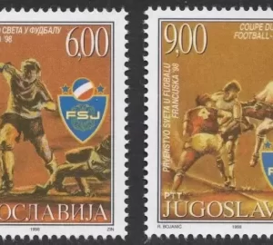 Yugoslavia year 1998 stamps Football - World cup France full set MNH**