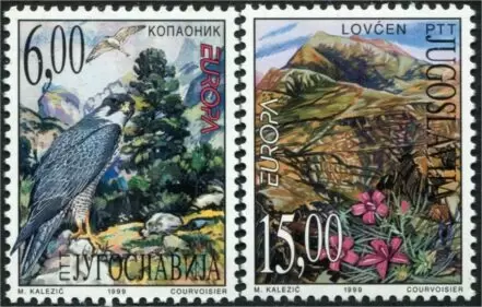 Yugoslavia year 1999 stamps Europa CEPT National parks MNH**