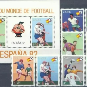 Zaire year 1982 Football World Cup Espana Complete complete set MNH stamps