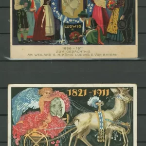 Bavaria Bayern year 1911 Postcards