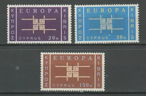 Cyprus postage stamps year 1963 - Europa Cept set MNH