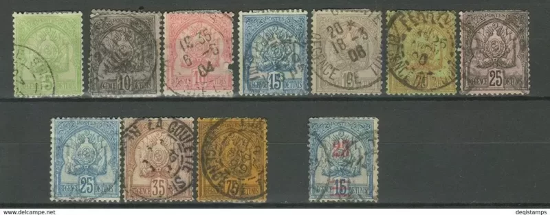 French Tunisia year 1893 -1902 stamps