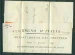 Italy Regno old letter 1807 Official letter del Crostolo