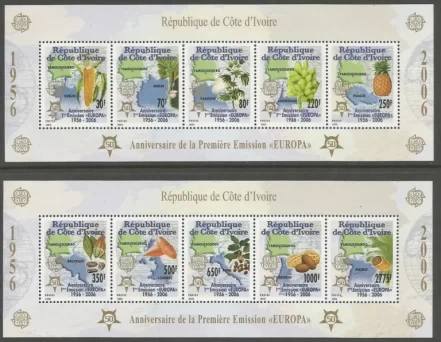 Ivory Coast year 2006 Europa CEPT stamps Flora fruits