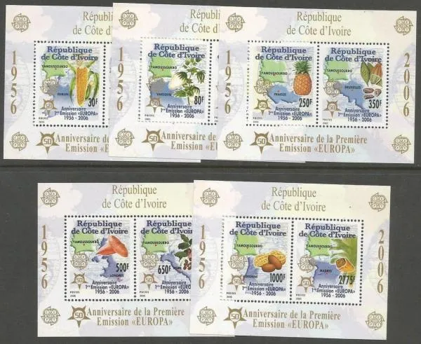 Ivory Coast year 2006 Europa CEPT stamps Flora fruits