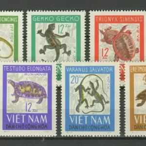 Vietnam year 1966 Fauna - Reptiles and Amphibians stamps Set