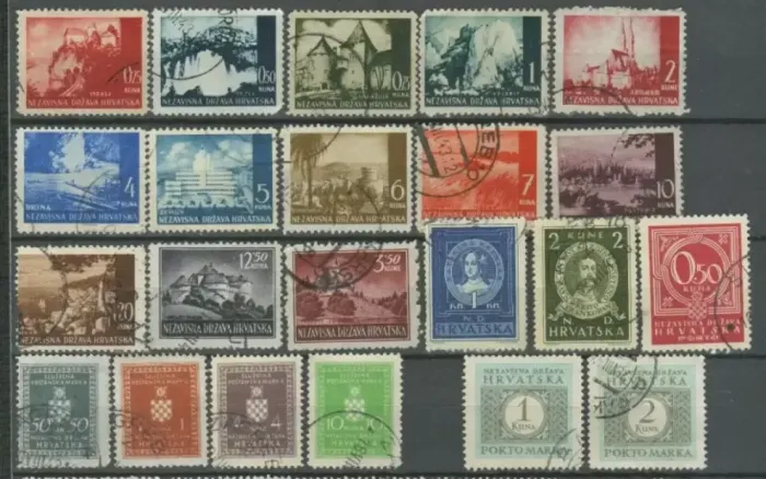 WW2- Croatia NDH 1941/44 Lot of used stamps