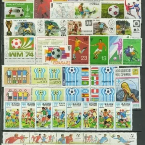 Worldwide soccer Football 1960 1990 stamp Mint never hinged