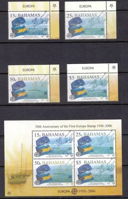 Bahamas 2006 Europa CEPT - Flags / Complete Set + MSS