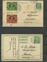 Bavaria Bayern year 1911 Postcards