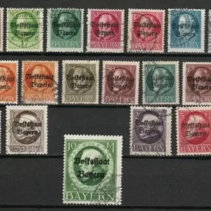 Bayern 1919 postage stamps lot