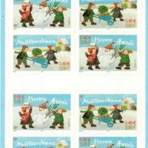 Booklet Stamps France New Self-adhesive “Bonne Année, Meilleurs Voeux”