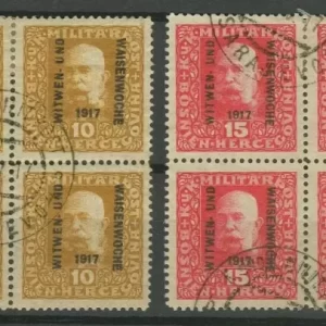 Bosnia 1917 Used blocks