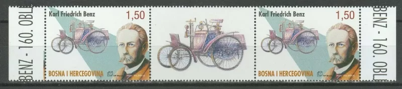 Bosnia and Herzegovina 2004 Karl Friedrich Benz stamps