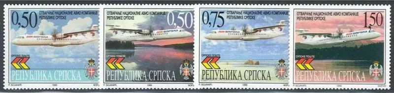 Bosnia Rep. Srpska 1999 planes, aircrafts set MNH