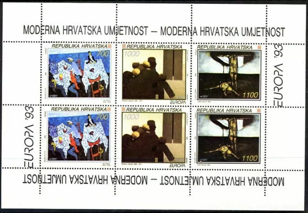 Croatia 1993 EUROPA CEPT – Contemporary Art MNH stamps