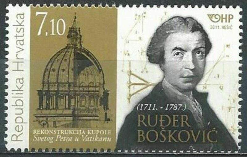 Croatia/Vatican year 2011 stamp Ruger Boskovic (Architect)-Joint issue