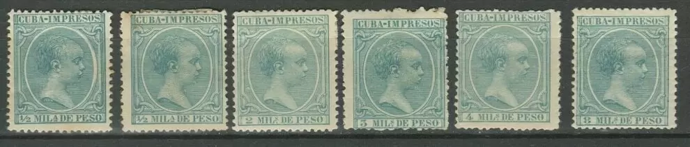 Cuba 1896 Newspaper stamps / complete set MH set