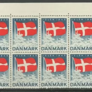 Denmark Christmas Seal 1945 MNH block