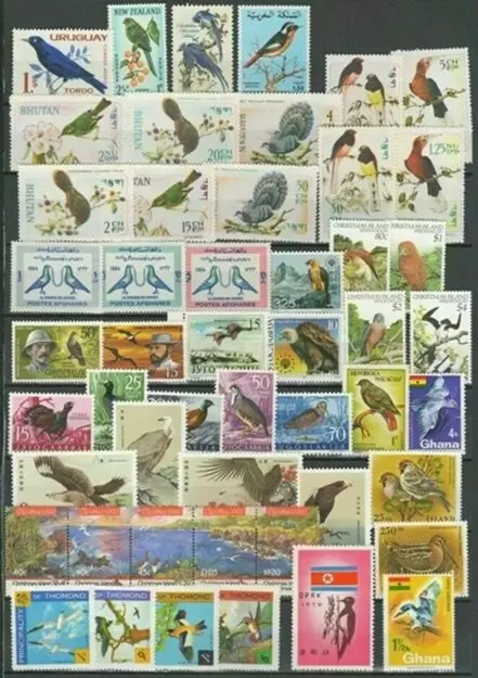 Fauna – Birds postage stamps lot MNH