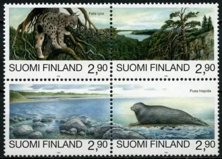 Finland 1995 Fauna block MNH stamps