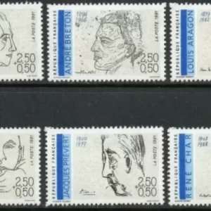 France 1991 French Poets MNH stamps