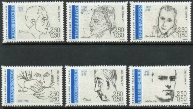 France 1991 French Poets MNH stamps