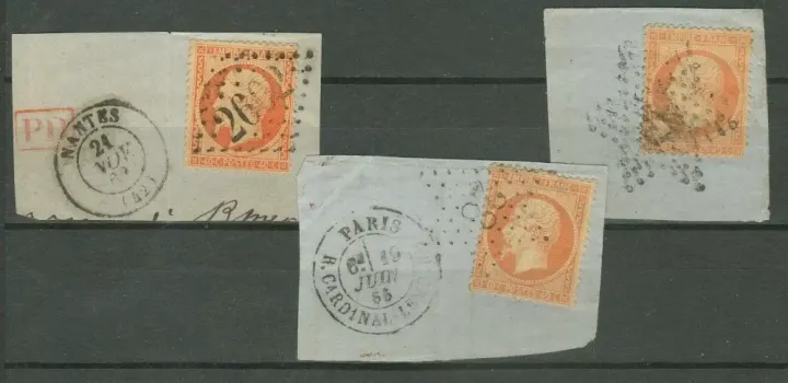 France napoleon III 1919/21 – 40c orange Used cuts