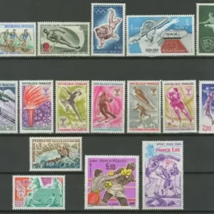 France Sport stamps year 1950 - 1970