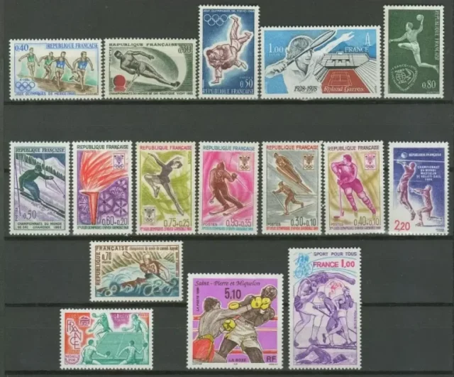 France Sport stamps year 1950 - 1970