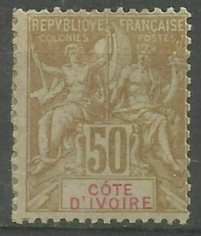 French colonies Ivory Coast 1900 50c Unused