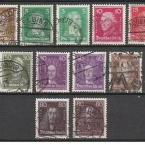 German Reich - 1926/27 Famous Germans Used set stamps