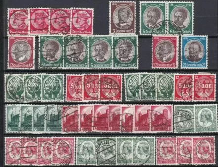 German Reich year 1933/34 stamps Collection – Used stamps