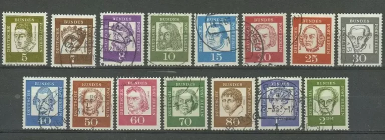 Germany Berlin 1961 Famous Germans Full set – Used stamps