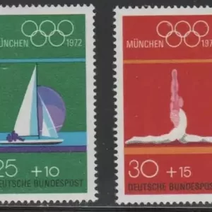 Germany Berlin year 1972 Olympic Games Munich stamps set MNH