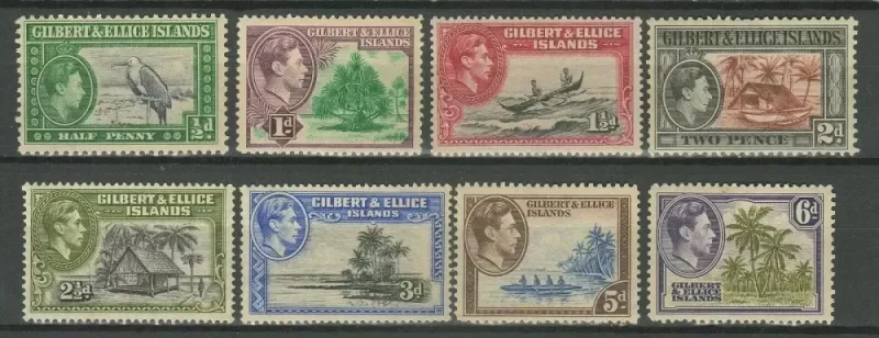 Gilbert & Ellice year 1937/39 stamps Local Motives